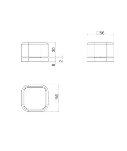 Acionamento Torneira Mesa quadrada deca you black matte 4991.BL105.MT