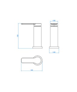 Acionamento Monocomando Mesa Cozinha Flat Deca You Red Gold 4992.GL99.RD.02