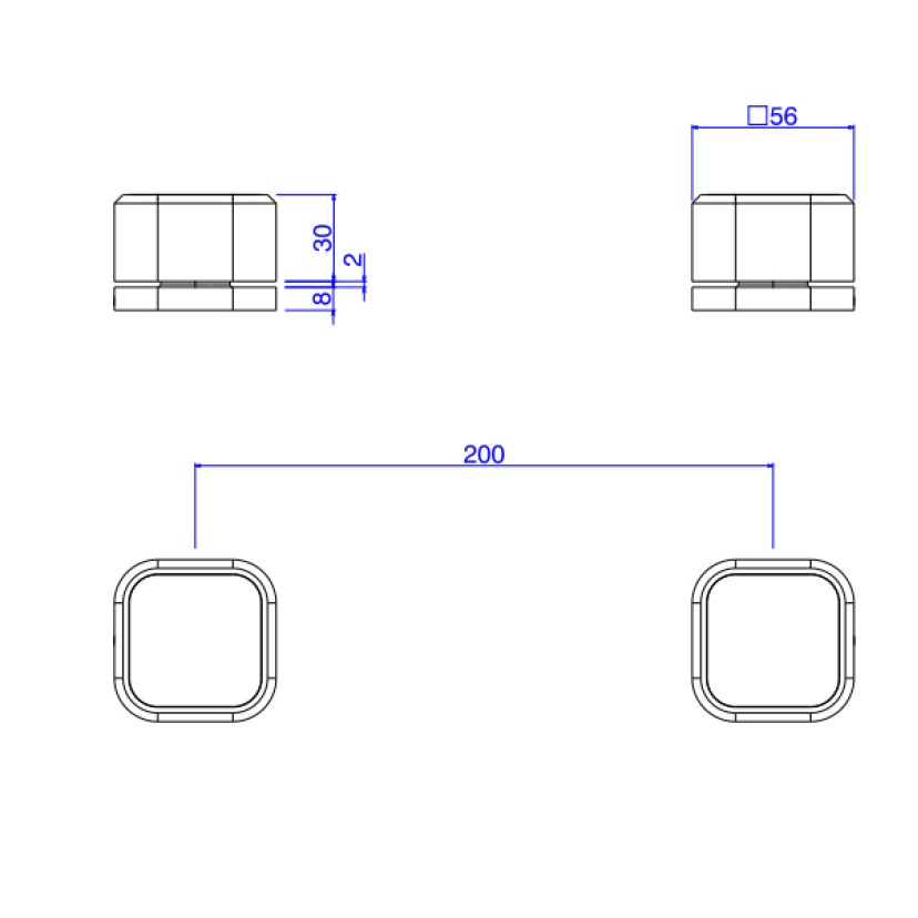 Acionamento Misturador Mesa quadrada deca you black matte 4992.BL105.MT