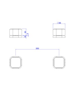 Acionamento Misturador Mesa quadrada deca you dynamic white 4992.BR105.MT