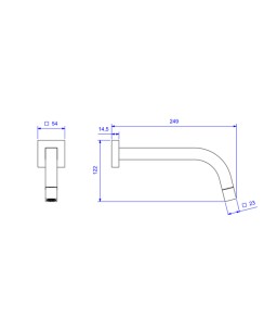 Torneira Tube Parede Dark Antracite Deca 1178.GF.TUB.MT