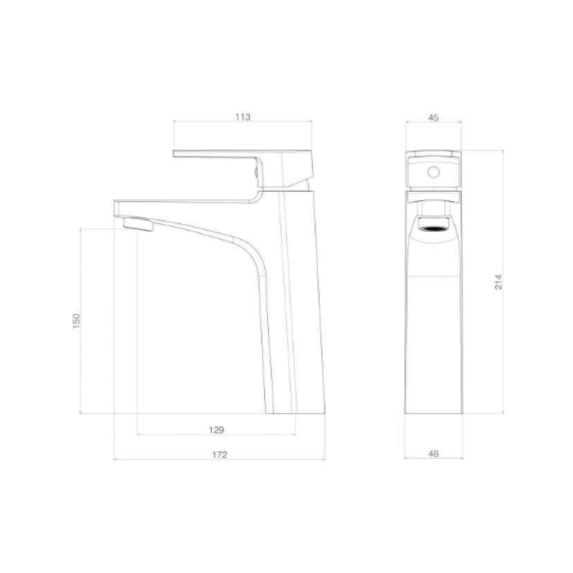 Misturador Monocomando Lavatorio Mesa Bica Media Deca Level Black Matte 2880.BL26.MT