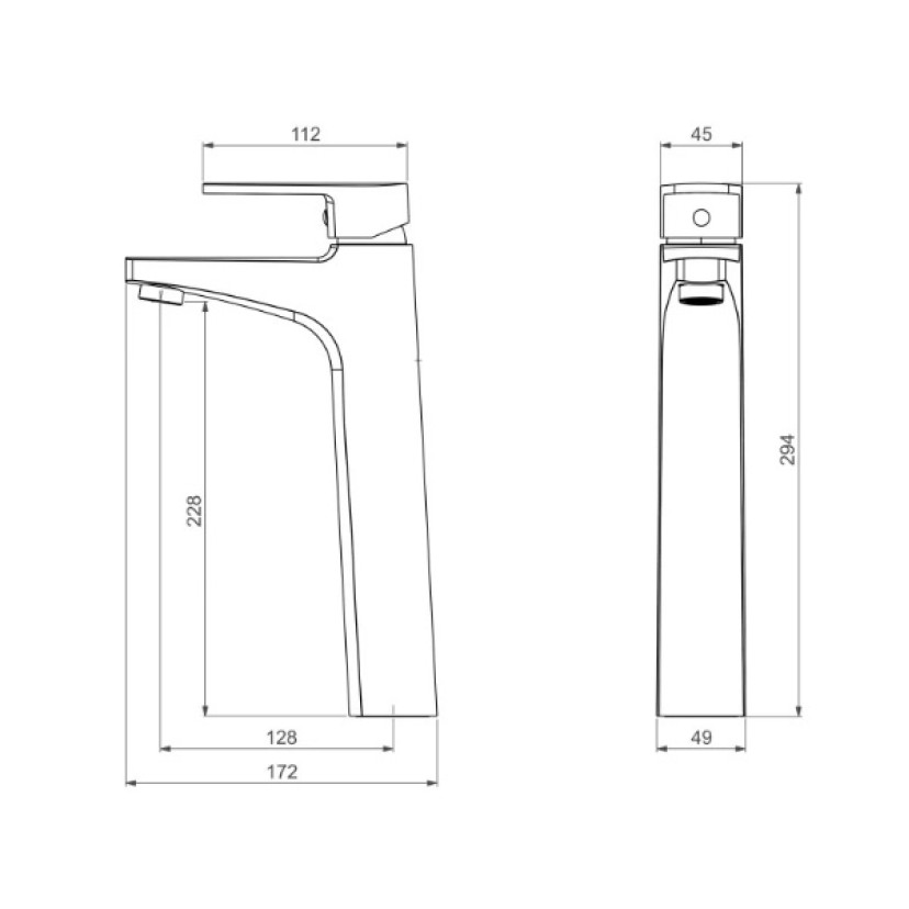 Misturador Monocomando Lavatório Mesa Bica Alta Deca Level Black Matte 2885.BL26.MT