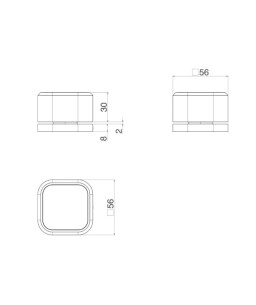 Acionamento Torneira Mesa Quadrada Deca You Brown Matte 4991.MR105.MT