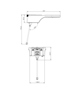 Chuveiro Elétrico Fit Eletrônica Branca 220V/6800W Hydra