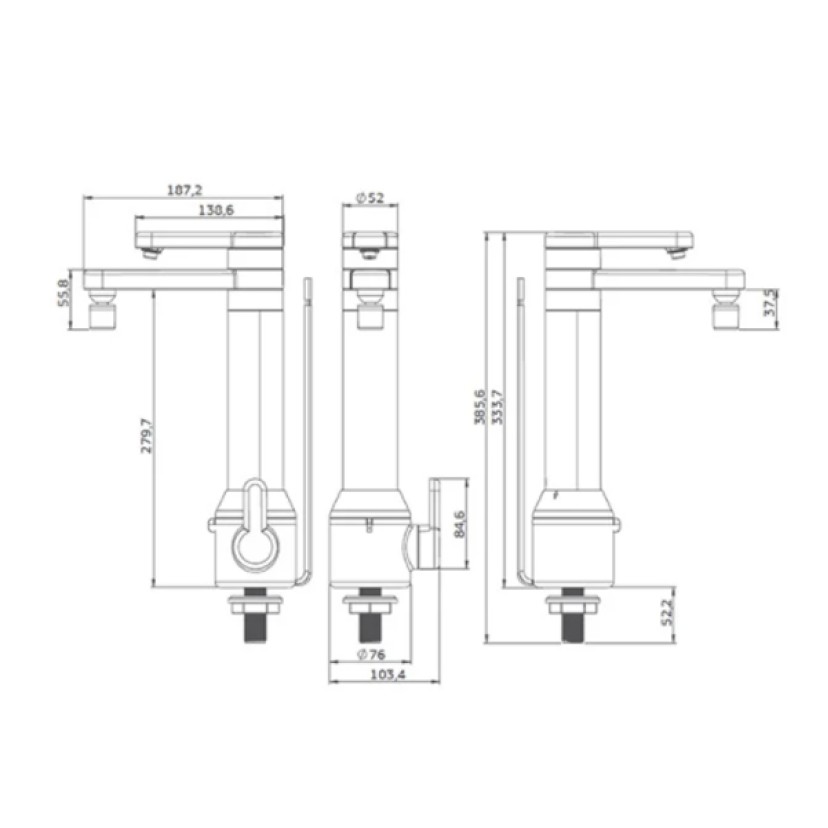 Torneira Elétrica Puravitta C/Purificador Mesa Branca 127V/5500W Hydra