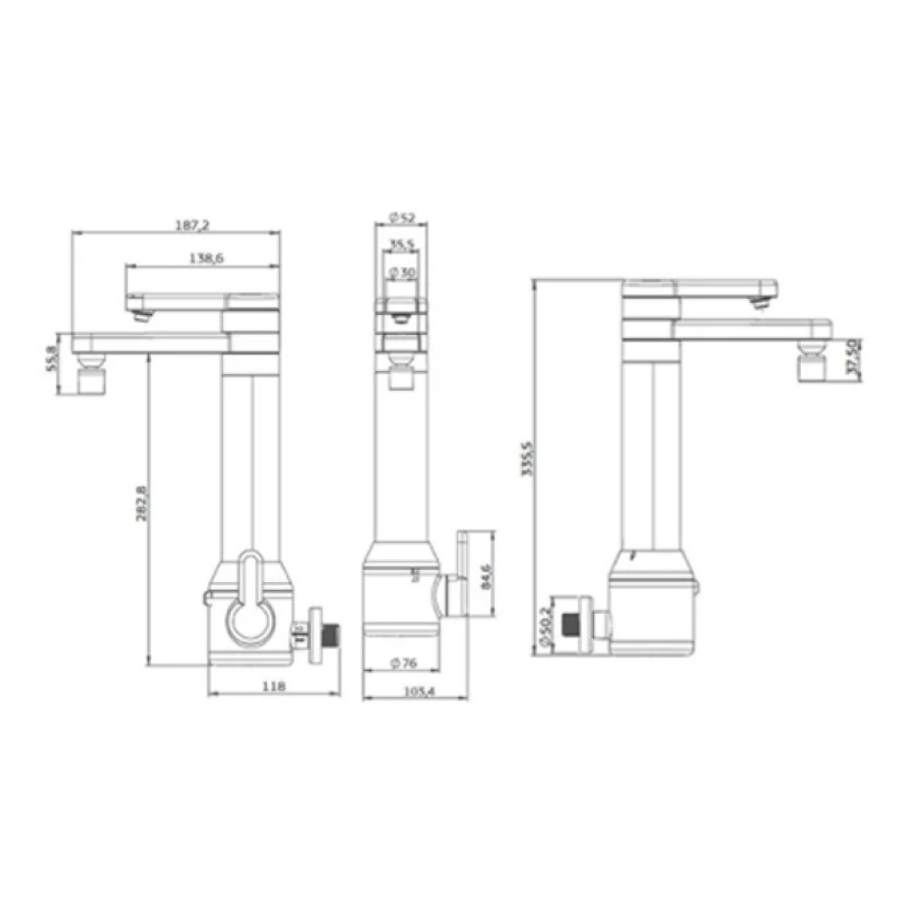 Torneira Elétrica Puravitta C/Purificador Parede Branca 127V/5500W Hydra