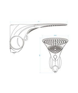 Chuveiro Elétrico Duo Shower Turbo Multitemperaturas Branco 220V/7500W Lorenzetti