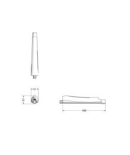Braço de 30cm para chuveiro Branco Lorenzetti