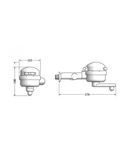 Torneira Elétrica Clean 3T Parede Branco  220V/5400W Lorenzetti