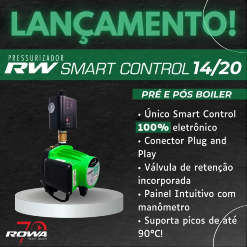 Pressurizador RW Smart Control 20 0017-0006-50 Rowa 