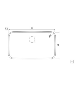 Cuba de Embutir Dora 70 BL R6 em Aço Inox Acetinado Tramontina 70x40cm 94016102