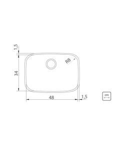 Cuba Embutir Lavínia 48 BL em Aço Inox Alto Brilho 48x34 cm 94027202