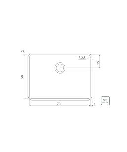 Cuba Profissional de embutir Dritta Pro Aço Inox Scotch Brite 70x50cm Tramontina 94095102
