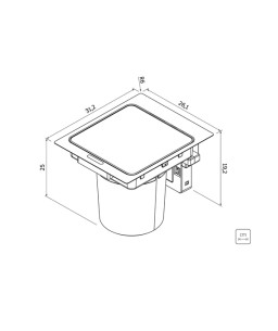 Lixeira de Embutir Next com Sensor em Aço Inox com Balde Plástico Tramontina 5L 94518305