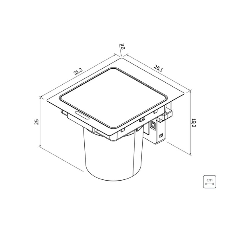 Lixeira de Embutir Next com Sensor em Aço Inox com Balde Plástico Tramontina 5L 94518305