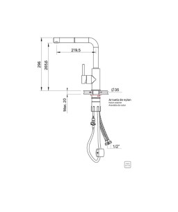 Misturador Monocomando Tramontina Monde Plus Aco Inox Extensor 94520/028