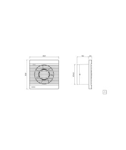 Exaustor para Banheiro 20cm BA 150 127V Tramontina