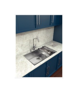 Cesto Coador Qadrum Design Collection Aço Inox Scotch Brite 19x43cm Tramontina 94532018