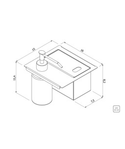 Porta Esponja Tampa e Dosador de Sabão Líquido em Aço Inox para Canal Organizador Tramontina 94534026
