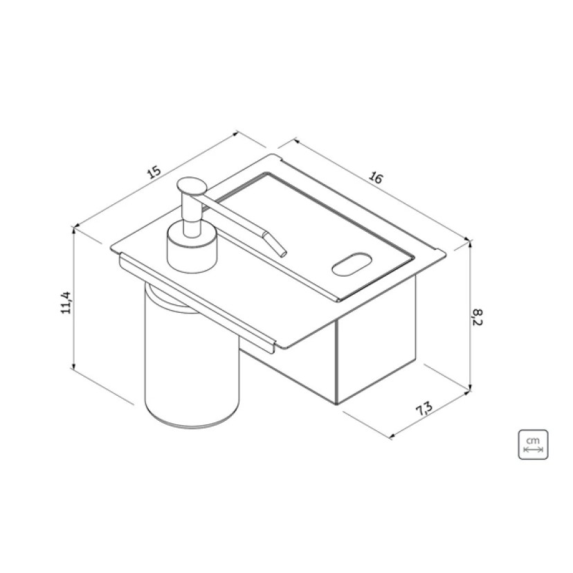 Porta Esponja Tampa e Dosador de Sabão Líquido em Aço Inox para Canal Organizador Tramontina 94534026