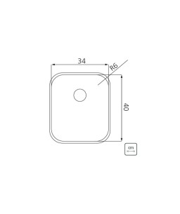 Cuba Embutir Dora 34BL R6 Aço Inox Acetinado 34x40cm	 Tramontina 94017123