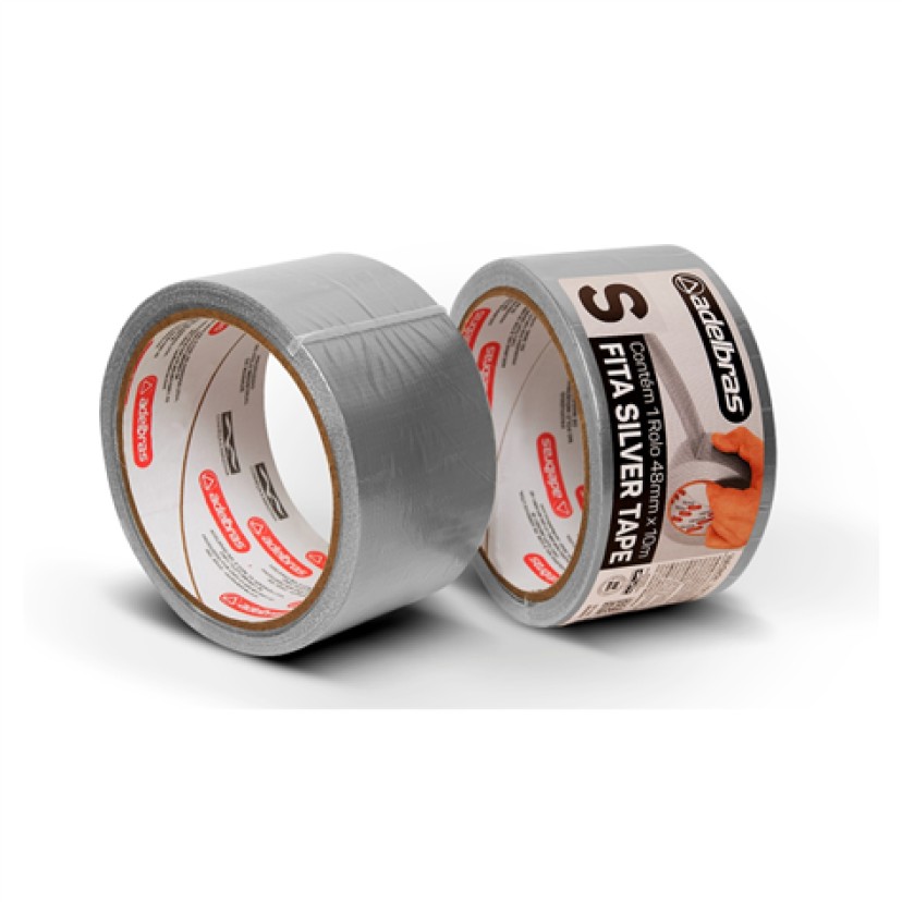 Fita Silver Tape Adelbras 48mm x 10m 