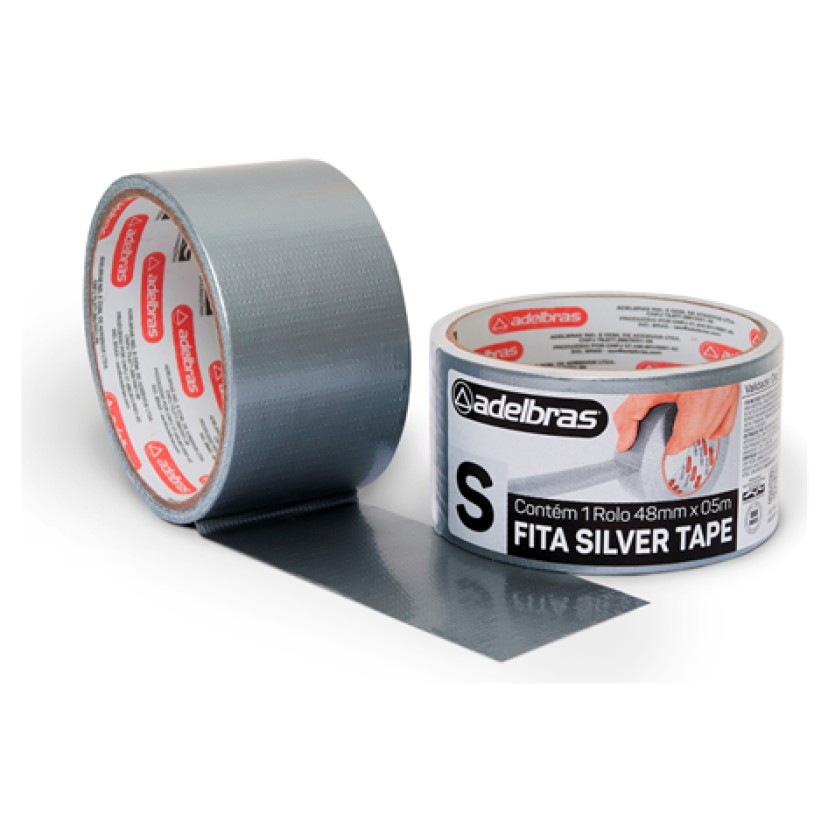 Fita Silver Tape Adelbras 48mm x 10m 