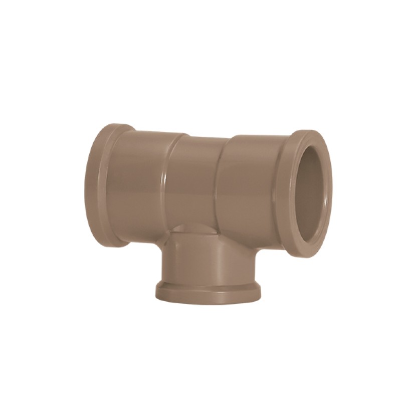 Tê Redução PVC Soldável 50mm x 40mm para Água Fria 11827