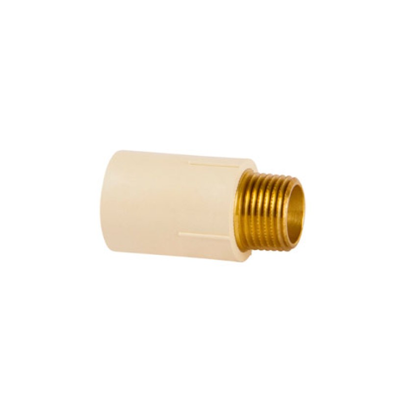 Conector Transição Macho Metálico Dn 22 X 1/2 Água Quente Agua Quente Super CPVC 20238