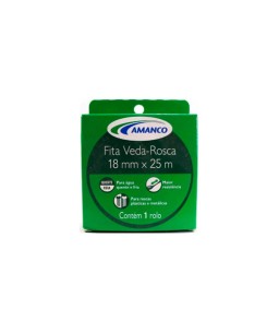 Fita Veda Rosca 18 Mm X 25 M Água Fria Amanco 99316