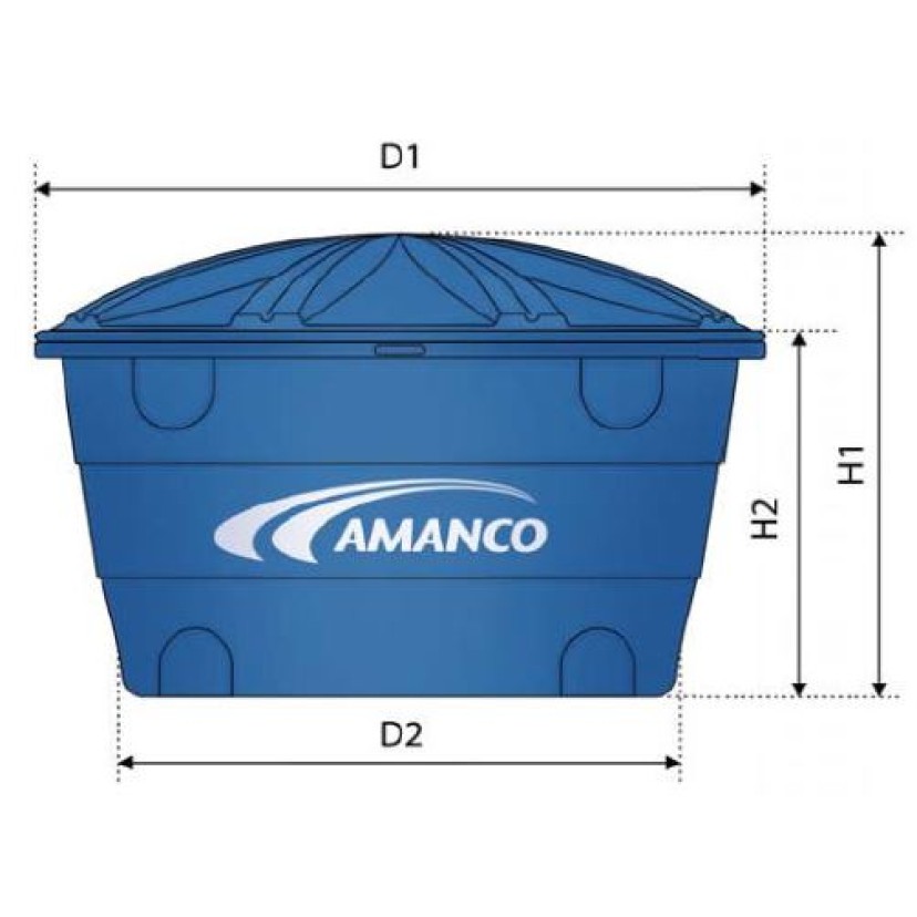 Caixa D' Água Amanco 500L Boca Aberta