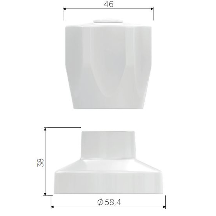 Acabamento ABS Cromado C50 Blukit Padrão Deca/Docol 1/2, 3/4 e 1" 090201-212