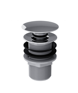 Válvula Click de Escoamento Tanque PP Tampa Inox Blukit 101648