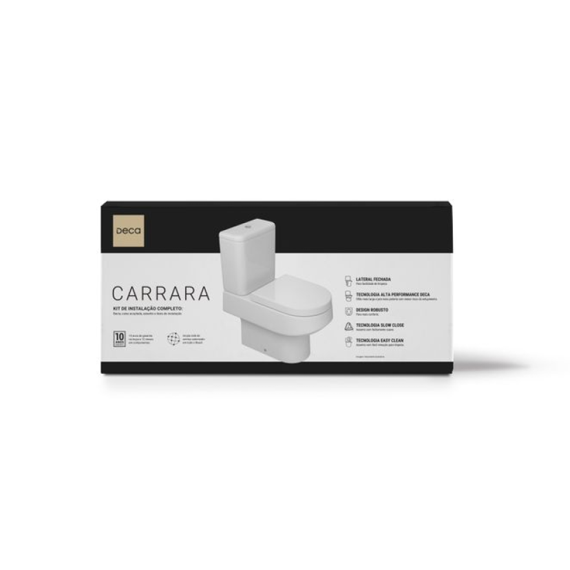 Kit Completo Bacia Com Caixa Acoplada Carrara Deca Branco KP.606.17