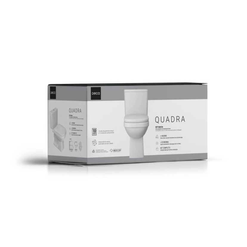 Kit Completo Bacia Com Caixa Acoplada Quadra Deca Branco KP.211.17