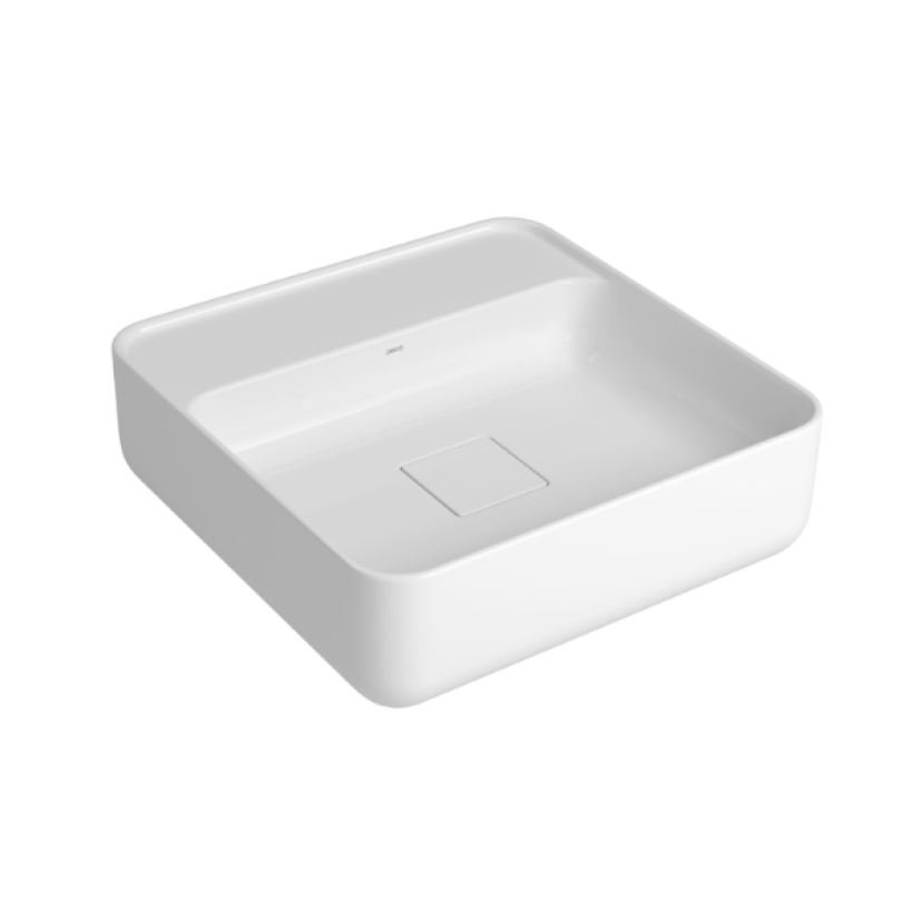 Cuba Quadrada de Apoio com Mesa Deca 40cm Branco Slim - L.11040.M.17