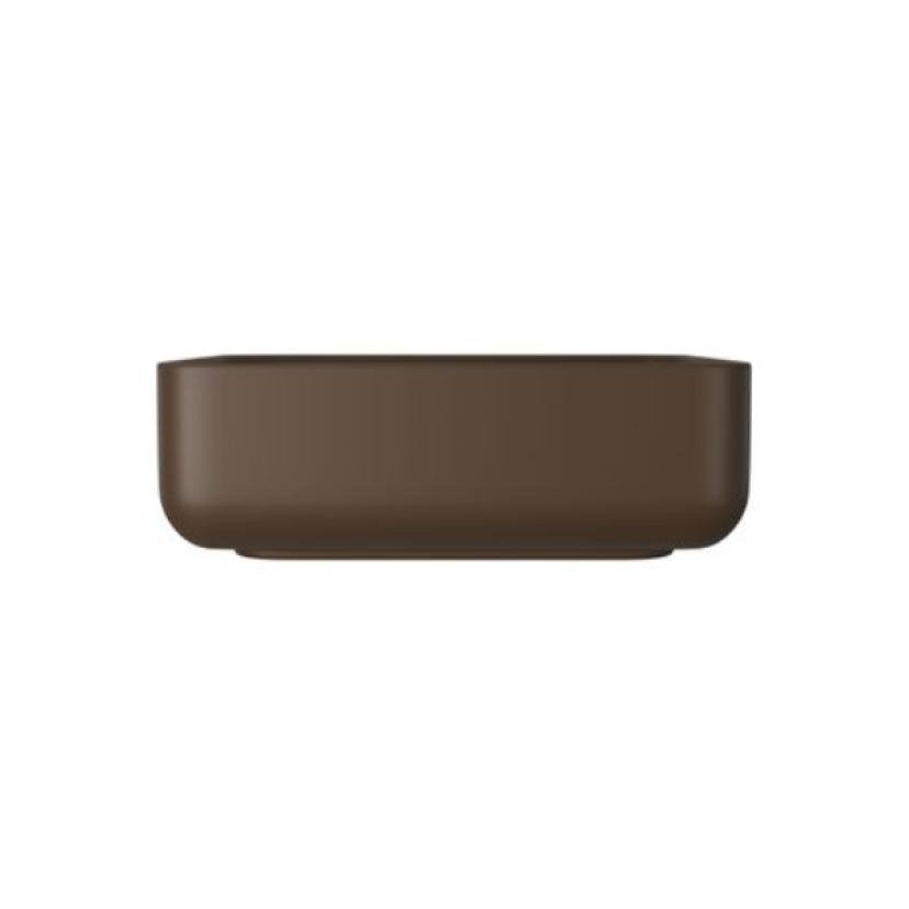 Cuba Quadrada de Apoio com Mesa Deca 40cm Marrom Fosco Slim - L.11040.M.22