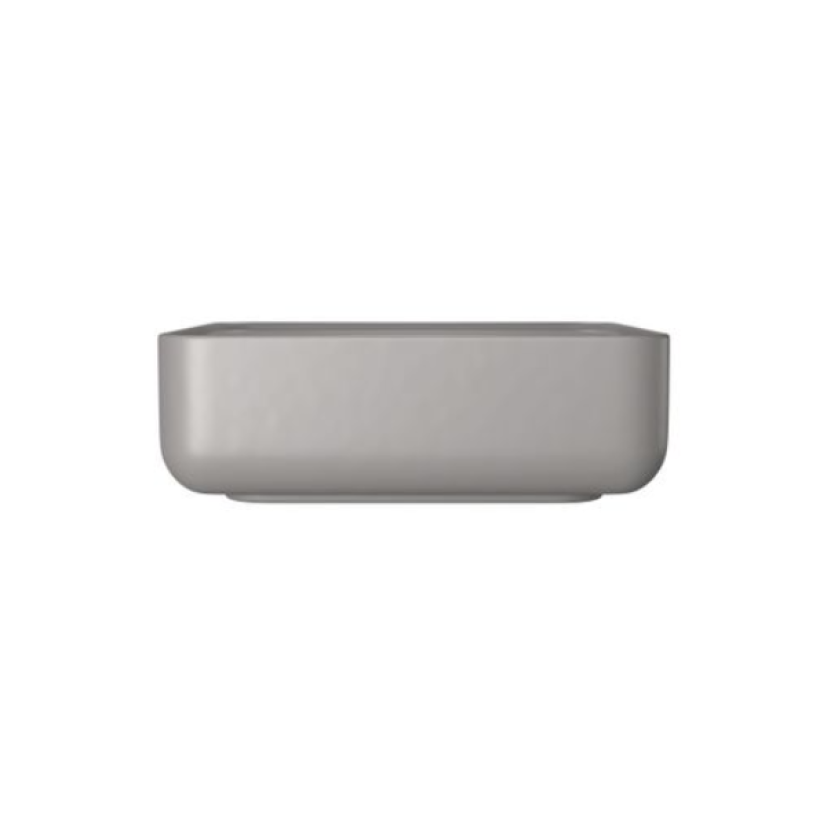 Cuba Quadrada de Apoio com Mesa Deca 40cm Soft Antracite Slim - L.11040.M.85