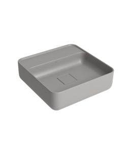 Cuba Quadrada Apoio com Mesa Deca 40cm Soft Antracite Slim - L.11040.M.85