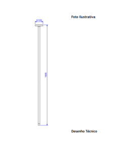 Torneira de Teto Cromado Tube Deca - 1198.C.TUB.TET