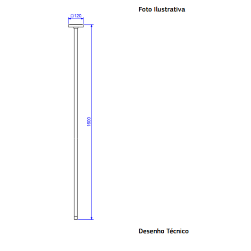 Torneira de Teto Black Matte Tube Deca - 1198.BL.TUB.TET.MT