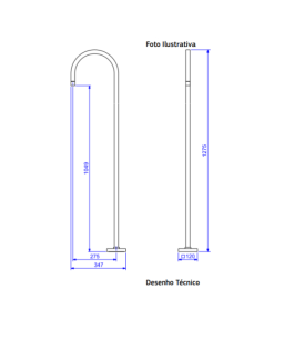Torneira de Piso Curva Cromado Tube Deca - 1199.C.TUB.PSO