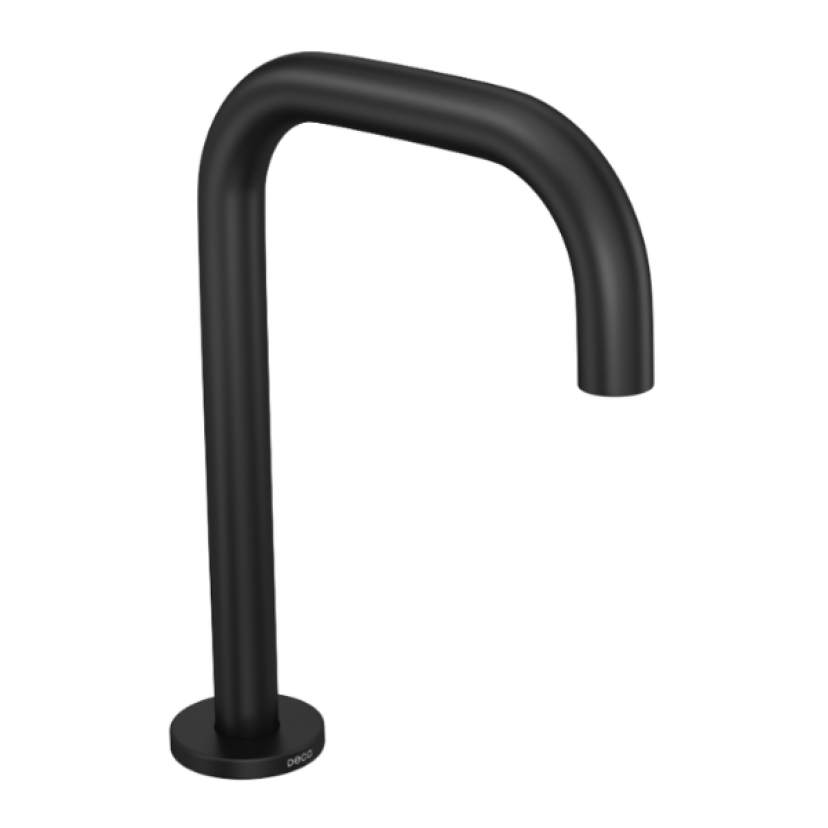 Bica Baixa Quadrada de Mesa para Lavatório Tam. Pequeno Black Matte Deca You - 1790.BL105.MT