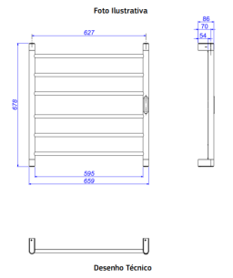 Toalheiro Termico de Parede 127V Cromado Deca You - 2044.C110D.AQC