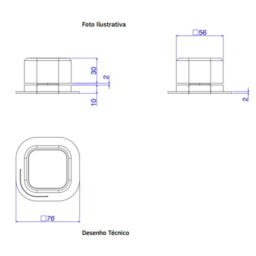 Acionamento Monocomando Quadrado de Mesa Cromado Deca You - 4990.C105