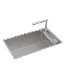Cuba de Cozinha Retangular 70X40cm com Monocomando Inox Deca Supra Hide - CC.670.70.SUP.INX