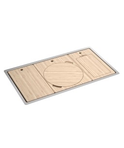 Cuba de Cozinha Retangular 90X50cm com Deck e Acessórios Inox Deca Funstation - CC.680.90.FUN.INX