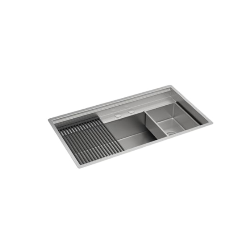 Cuba de Cozinha Retangular 90X50cm com Deck e Acessórios Inox Deca Funstation - CC.680.90.FUN.INX