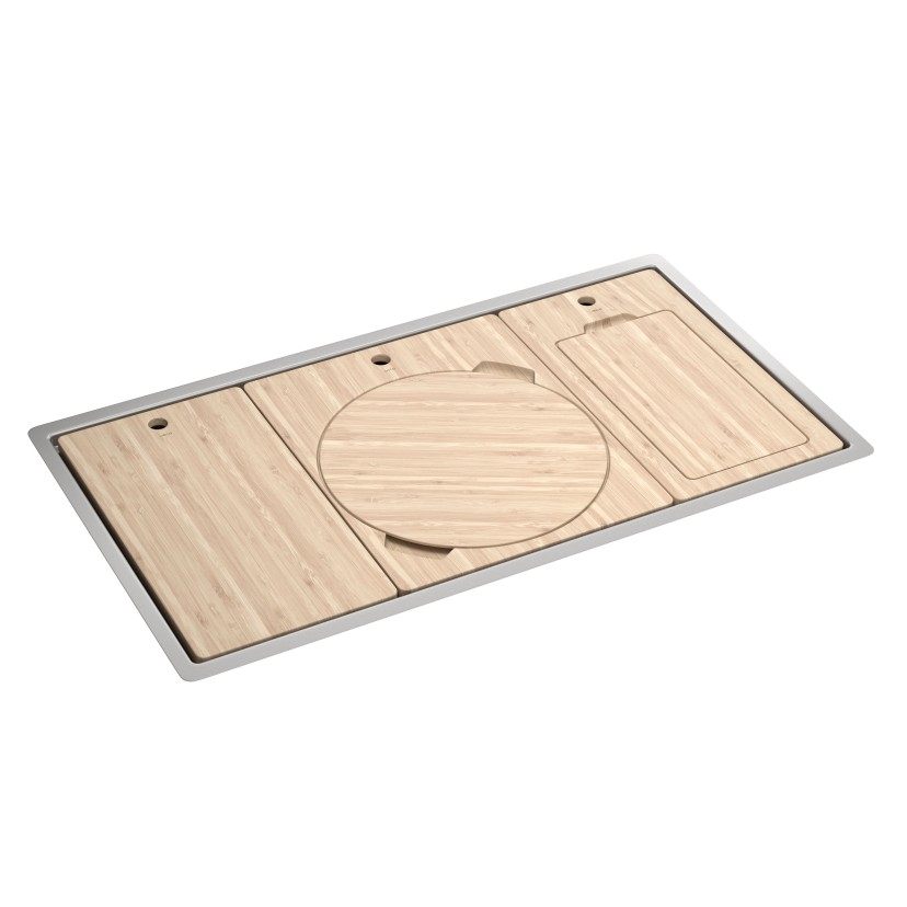 Cuba de Cozinha Retangular 90X50cm com Deck e Acessórios Inox Deca Funstation - CC.680.90.FUN.INX